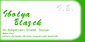 ibolya blazek business card